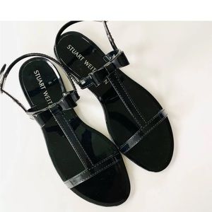 Stuart Weitzman teezer black sz 7 new wo tags (jellies)